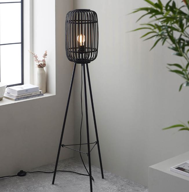 Bambus-Stehlampe – 2 Farbvarianten