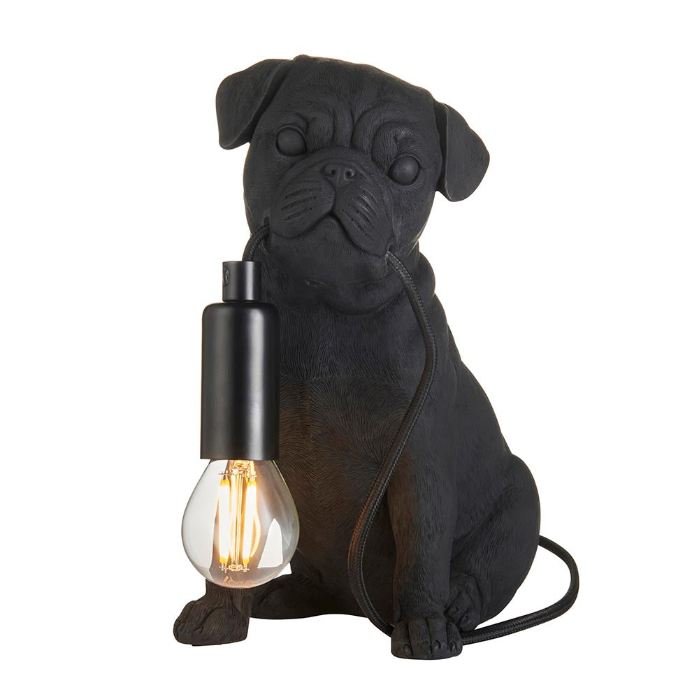 Lampe de table rectangulaire noire