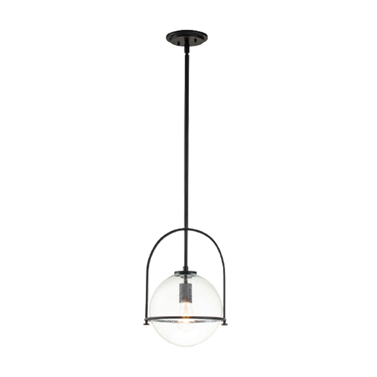Ceiling Pendant Light In Black With Clear Glass