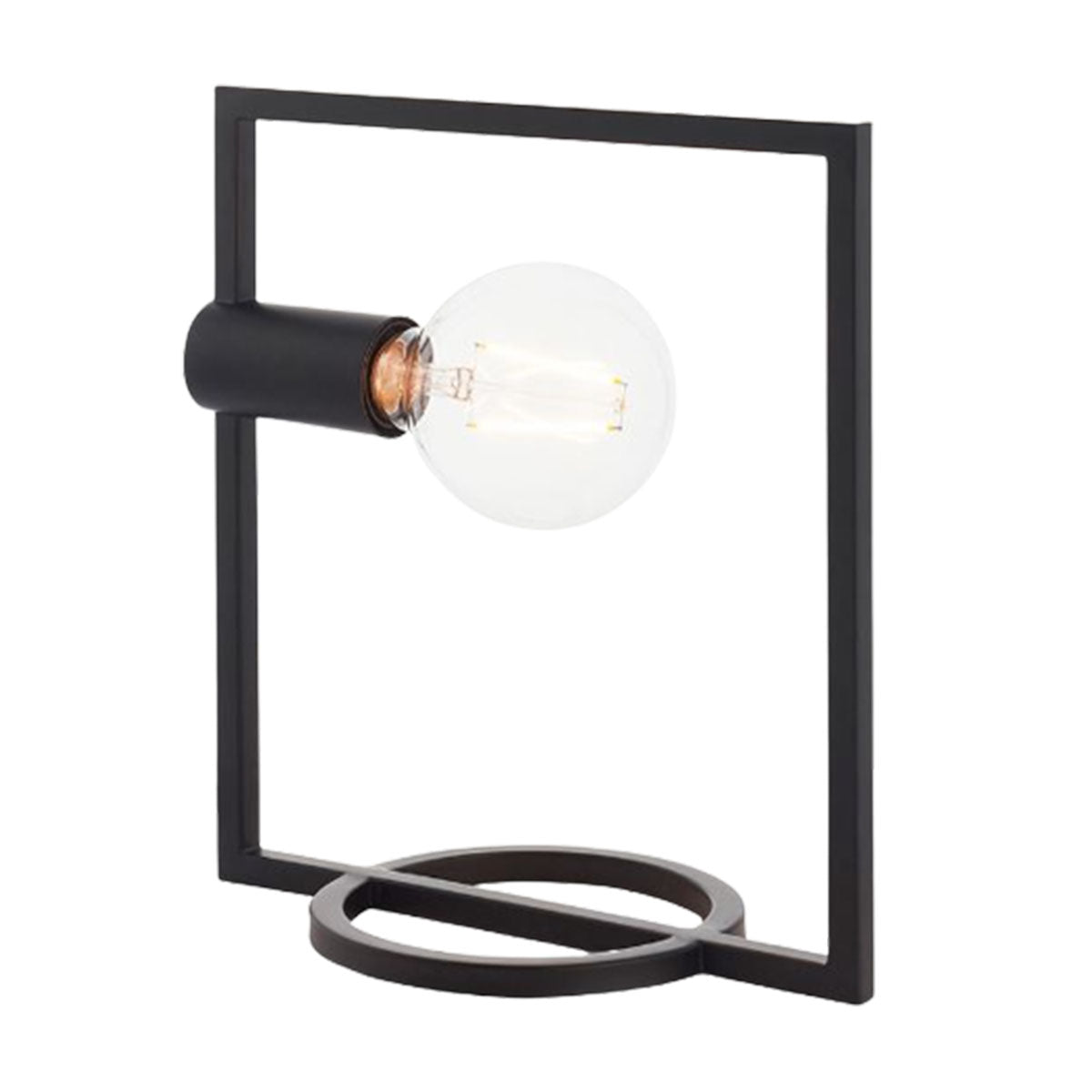 Rechteckige Tischlampe Schwarz
