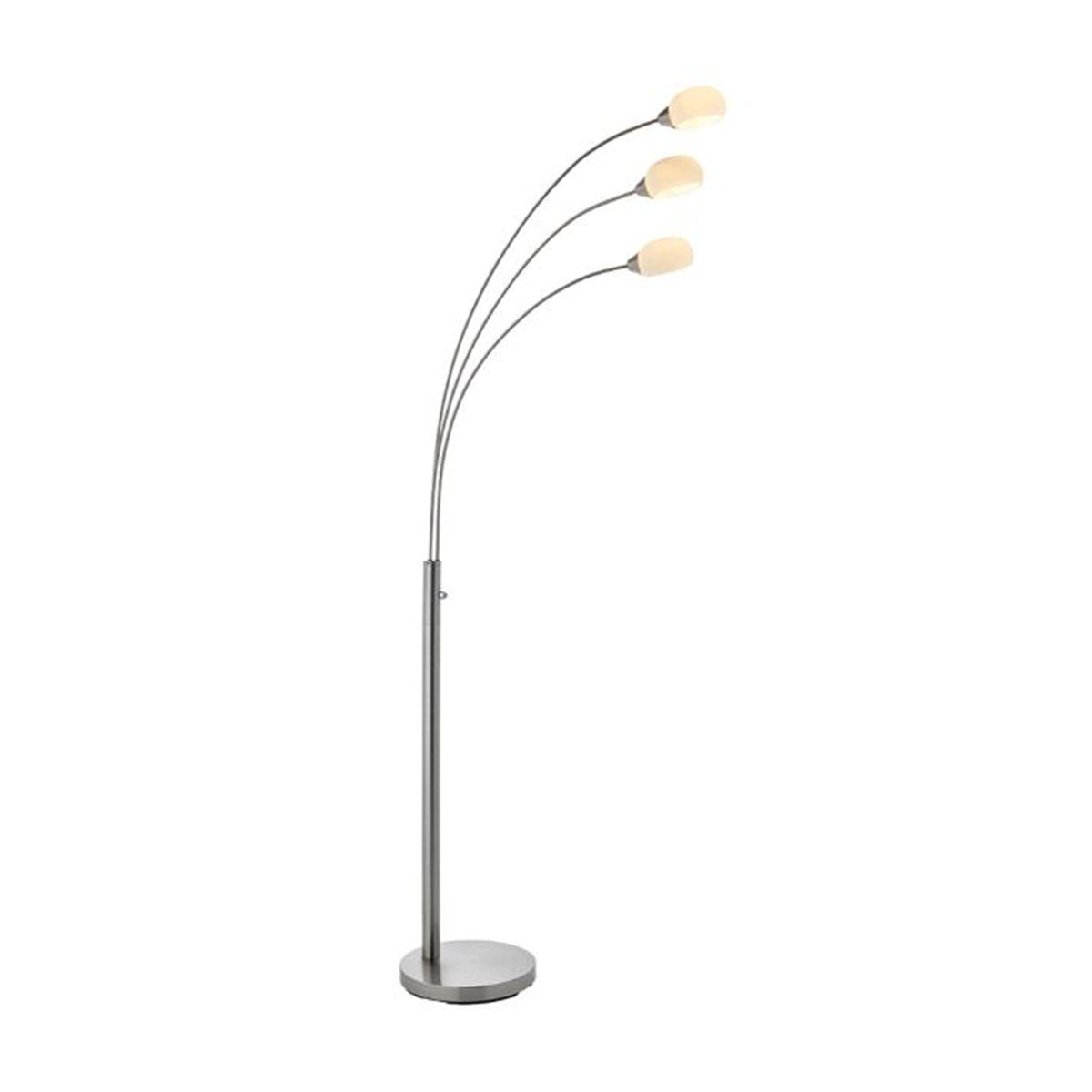 Lampadaire argenté à 3 lumières