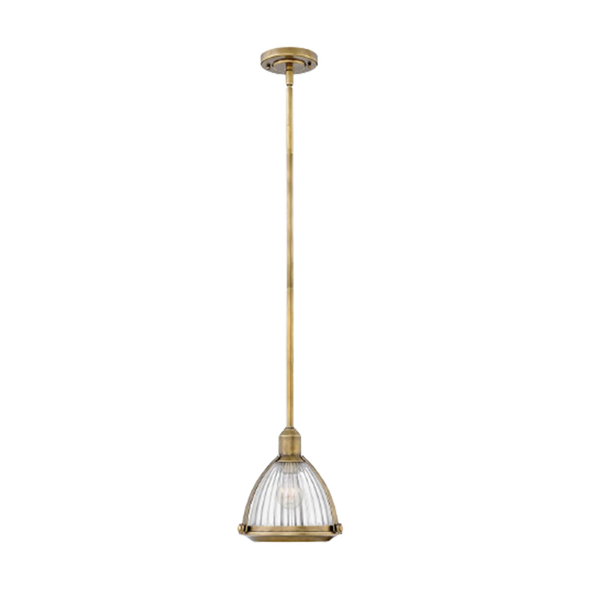 Vintage Ceiling Pendant Light In Heritage Brass Finish