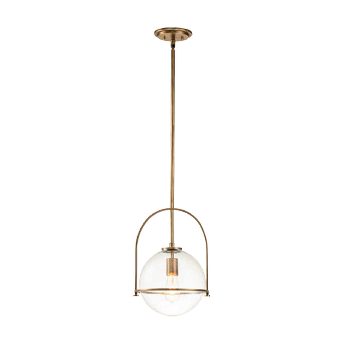 Ceiling Pendant In Heritage Brass With Clear Glass - Medium