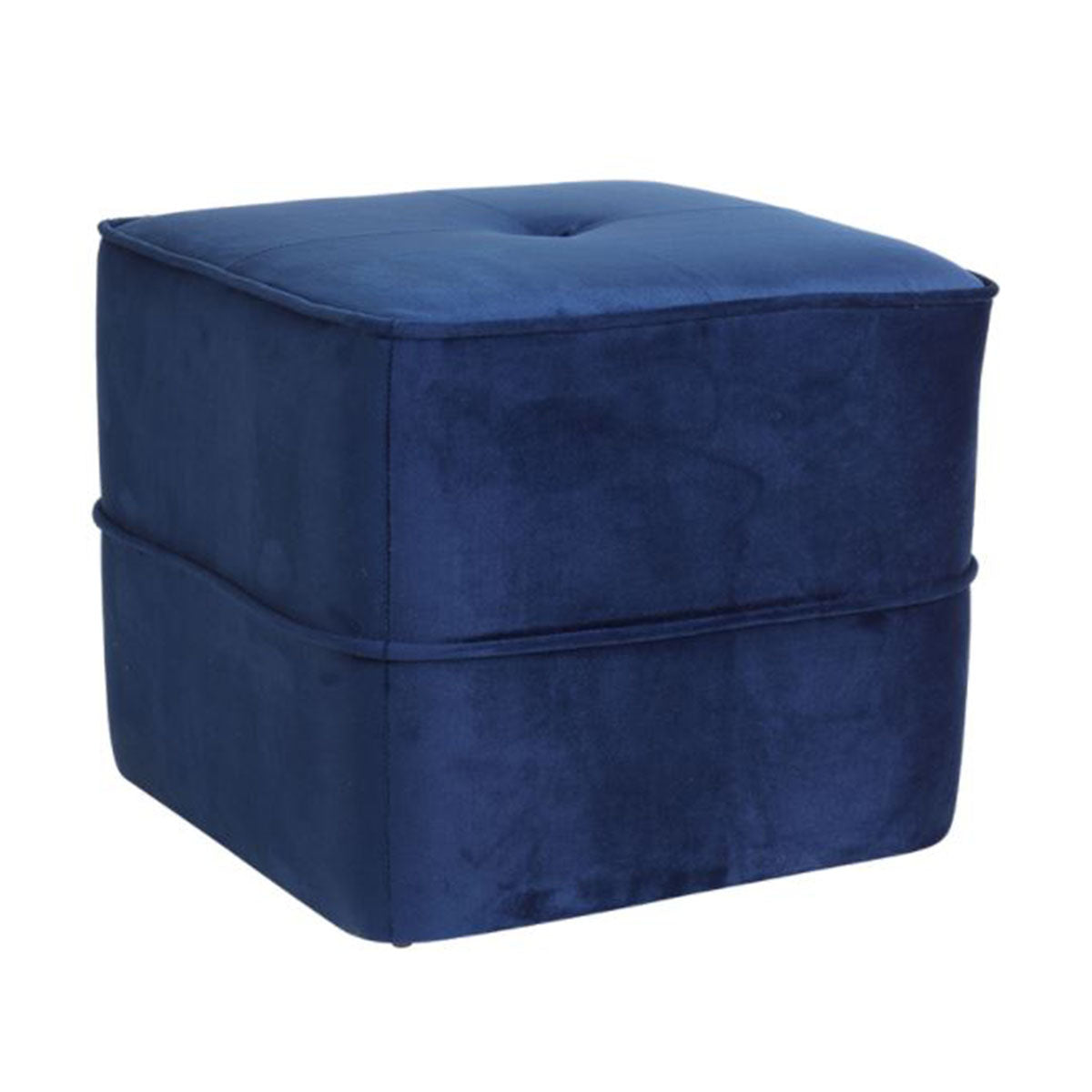 KIKI Stool matt velvet dark blue