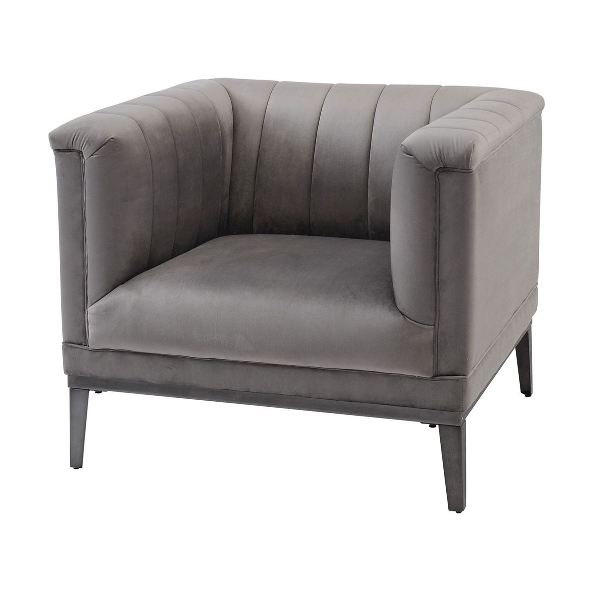 Hattie Grey Ribbed Occasional Chair