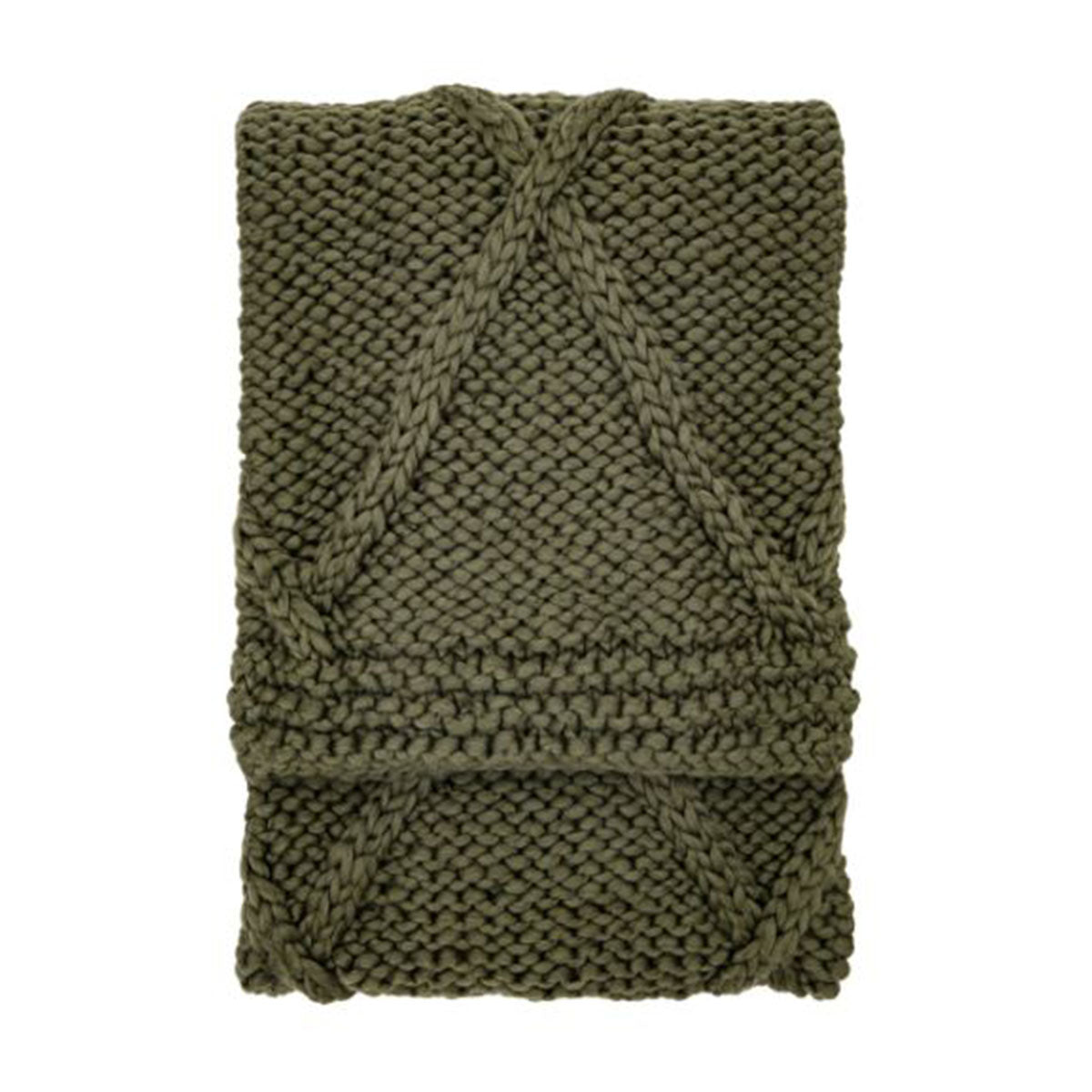 Cable Knit Diamond Throw