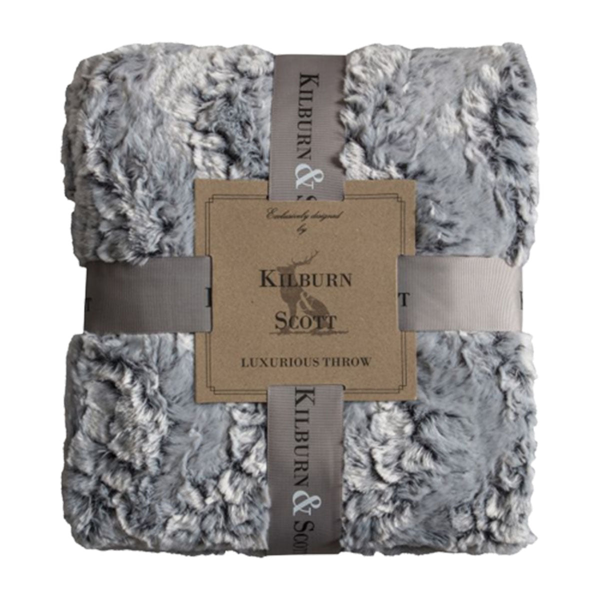 Kilburn Fur Throw Grey