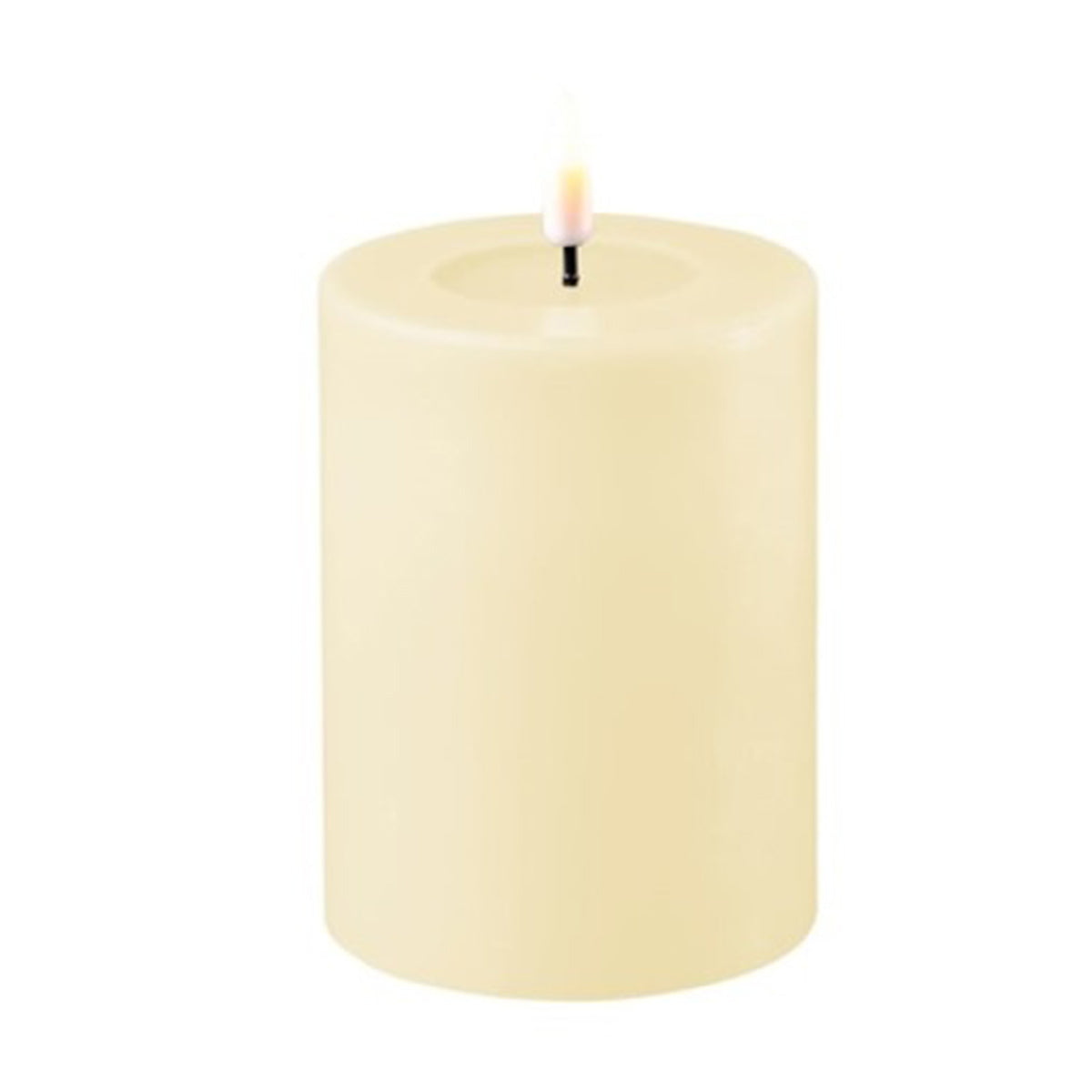 Cream Real Flame LED Candle 7.5x10cm