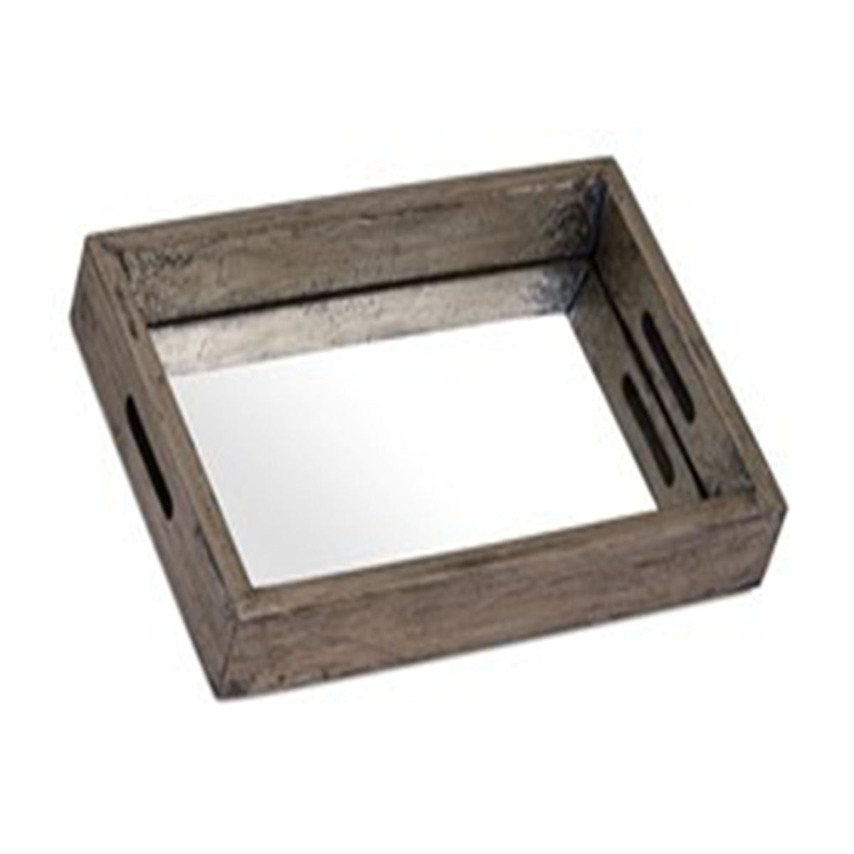 Plateau miroir Augustus avec détails métalliques