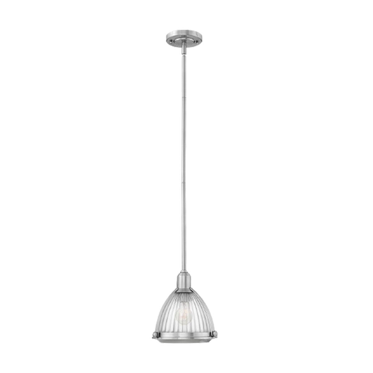 Vintage Ceiling Pendant Light In Brushed Nickel Finish