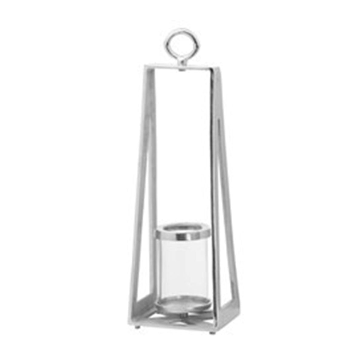 Ohlson Silver Large Pyramid Tea Light lantern