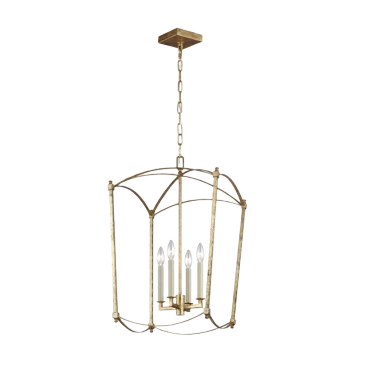 Antique Gold Lantern Pendant - 4 Light