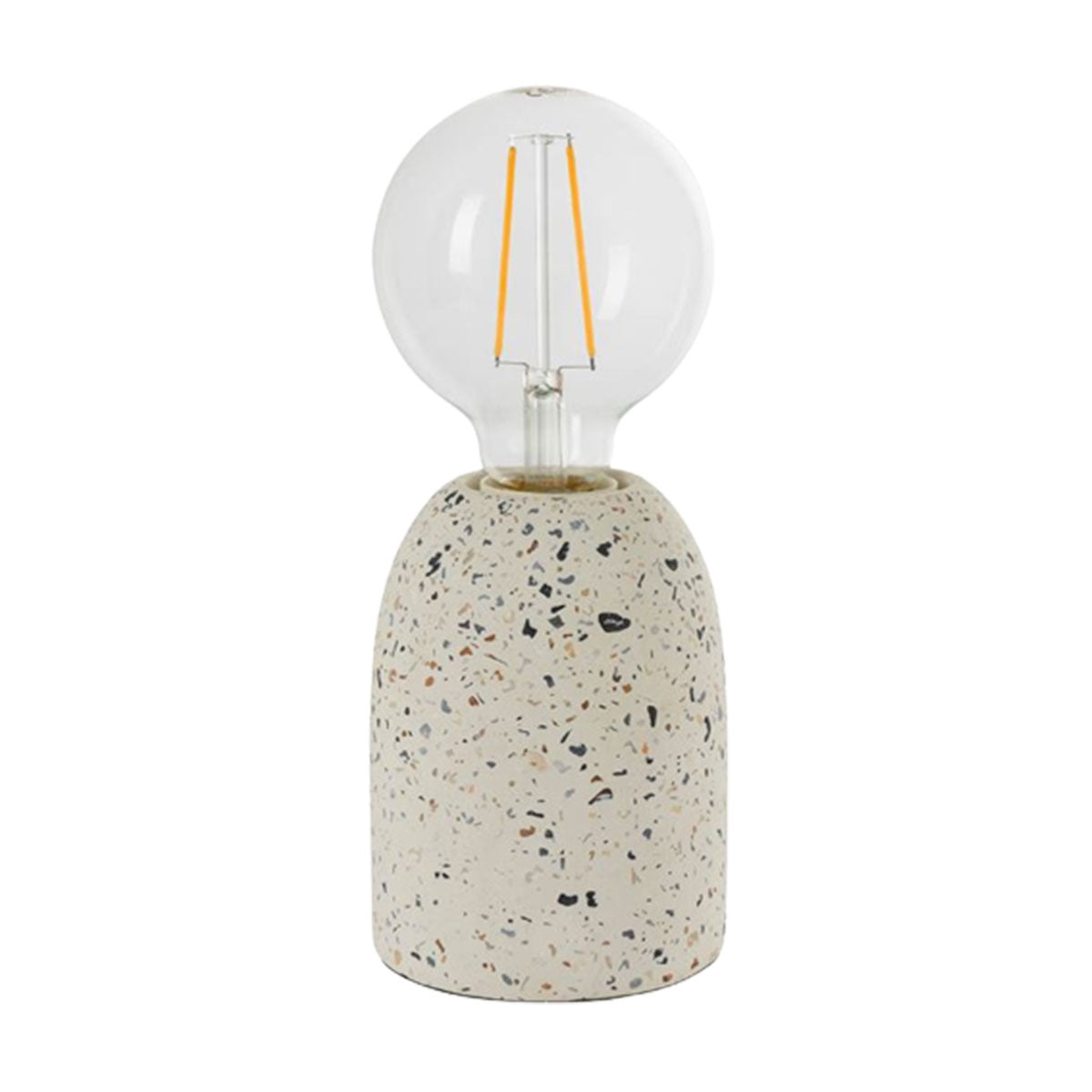 Terrazzo-Tischlampe – Weiß