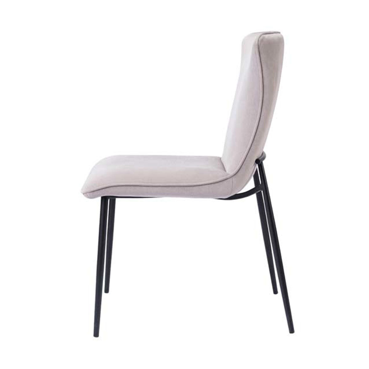 Chaise de salle à manger Ella en velours gris