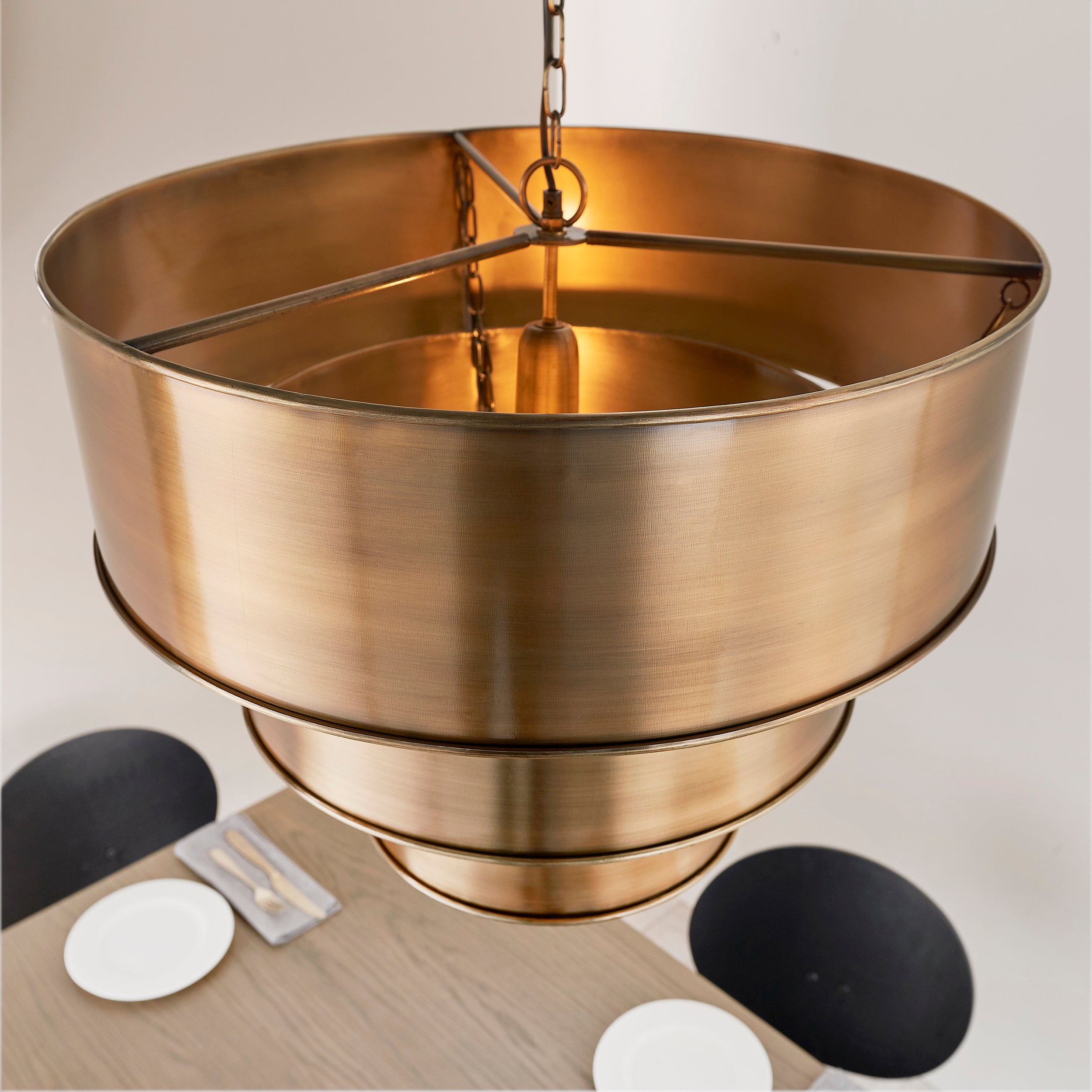 3 Tier Brass Plate Light