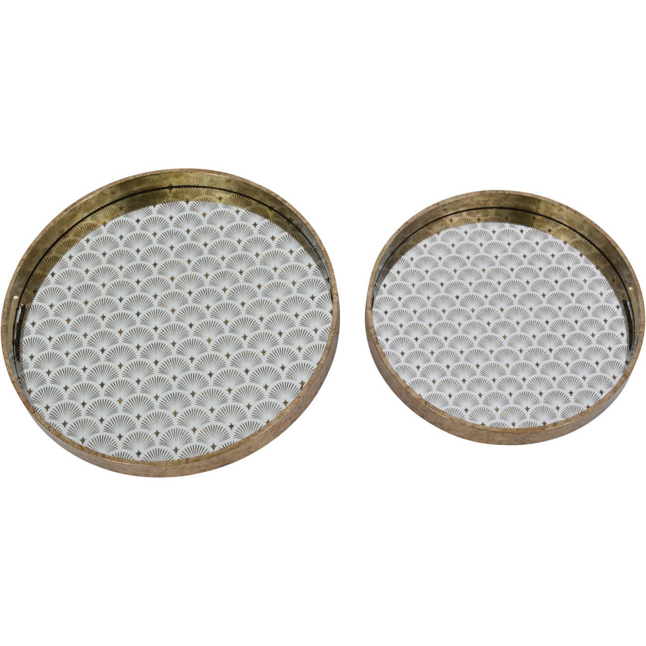 Deco scallop Antique Gold Tray