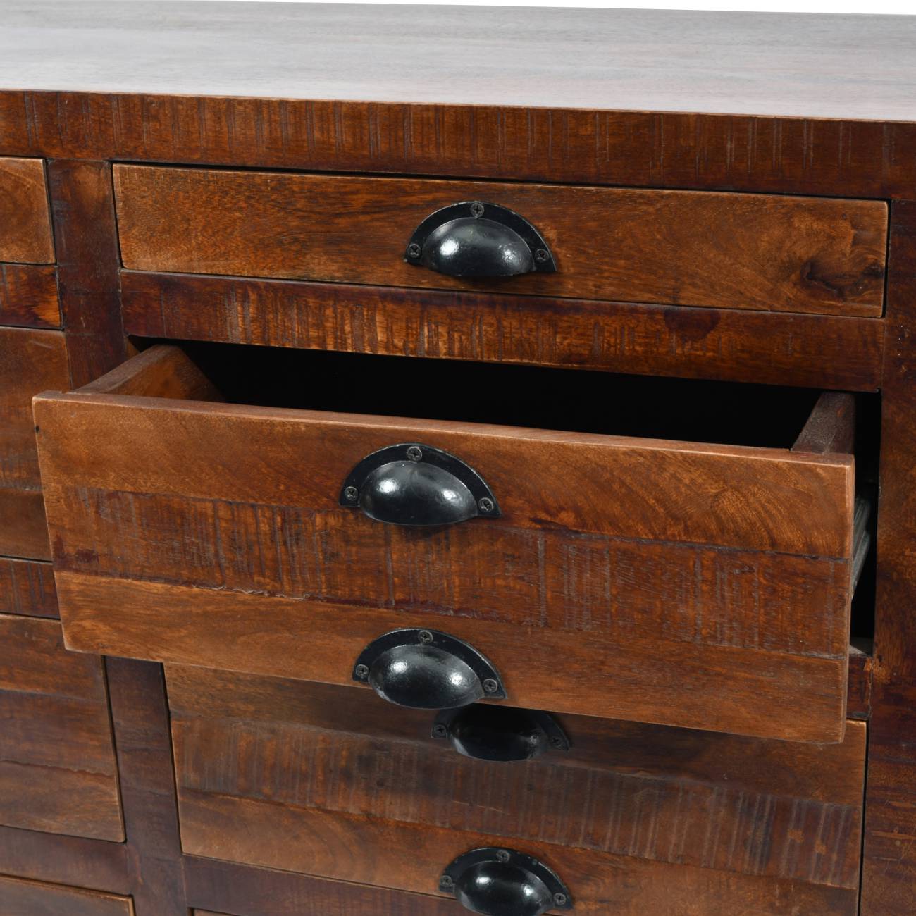 Apothecary Style Mango 12 Drawer Chest