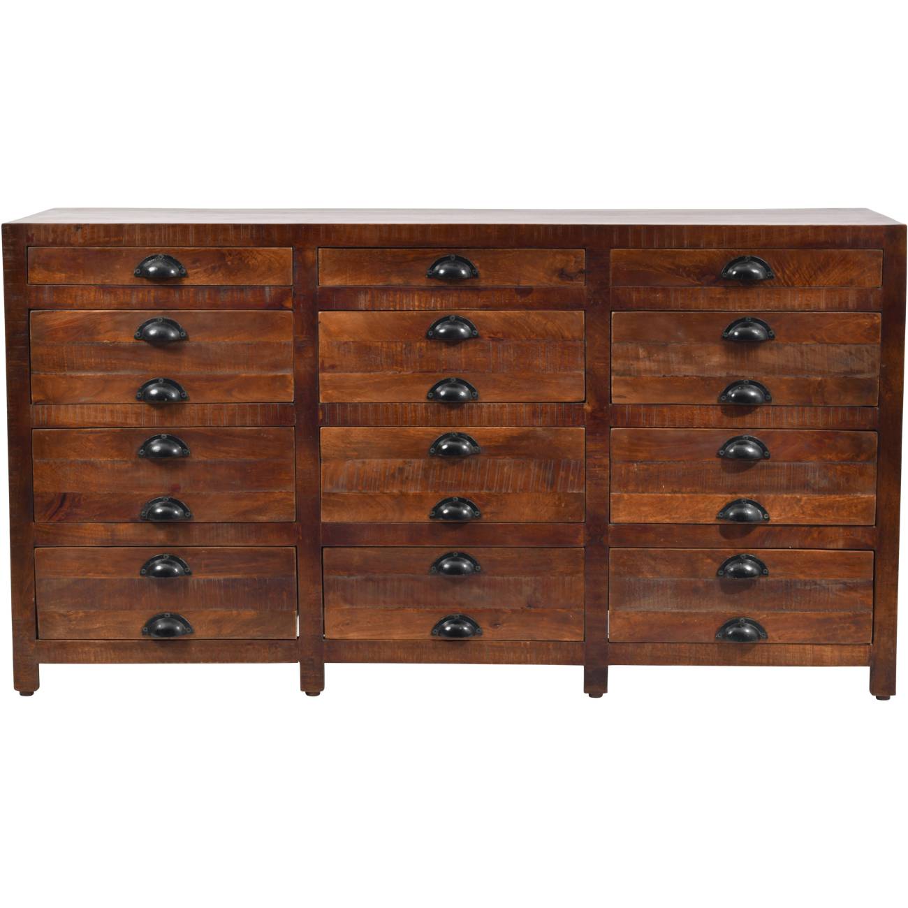 Apothecary Style Mango 12 Drawer Chest