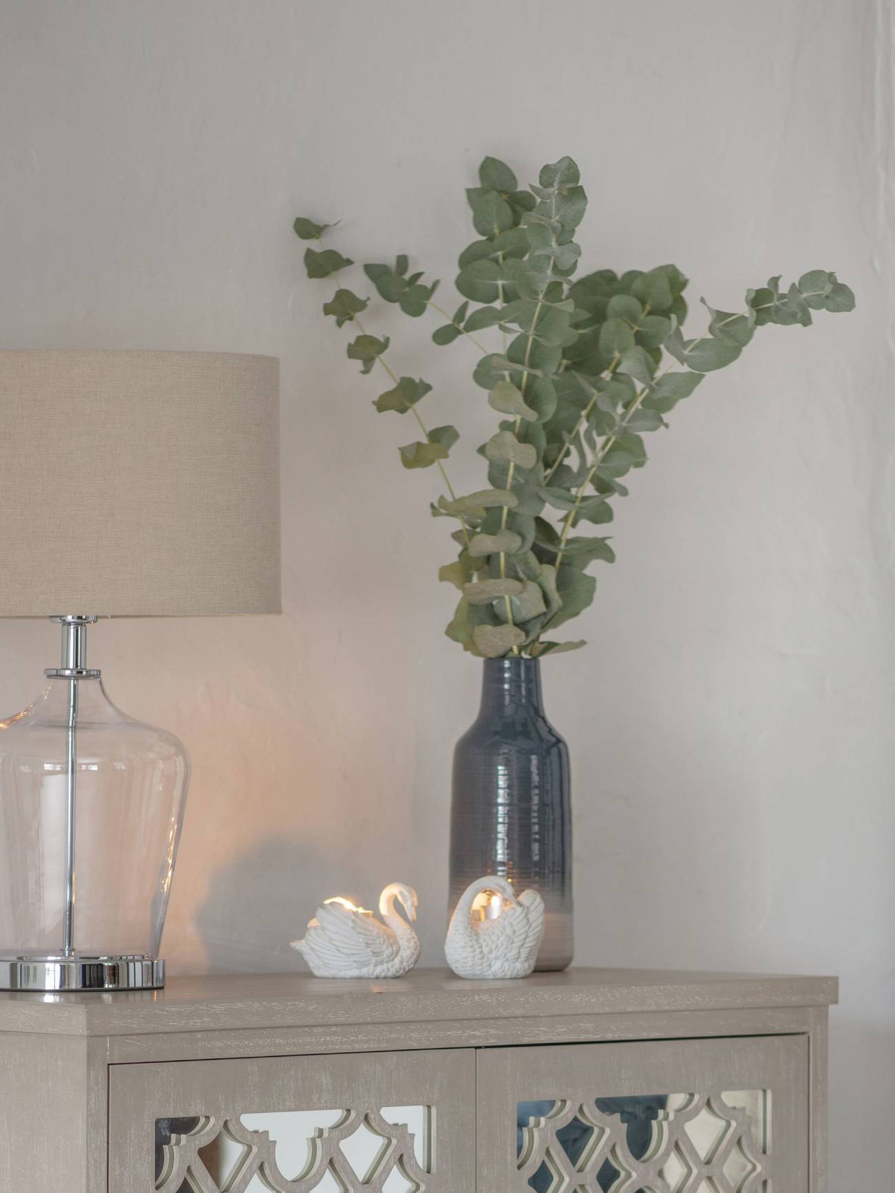 Laura Ashley Blue Laneham Stoneware Vase Large