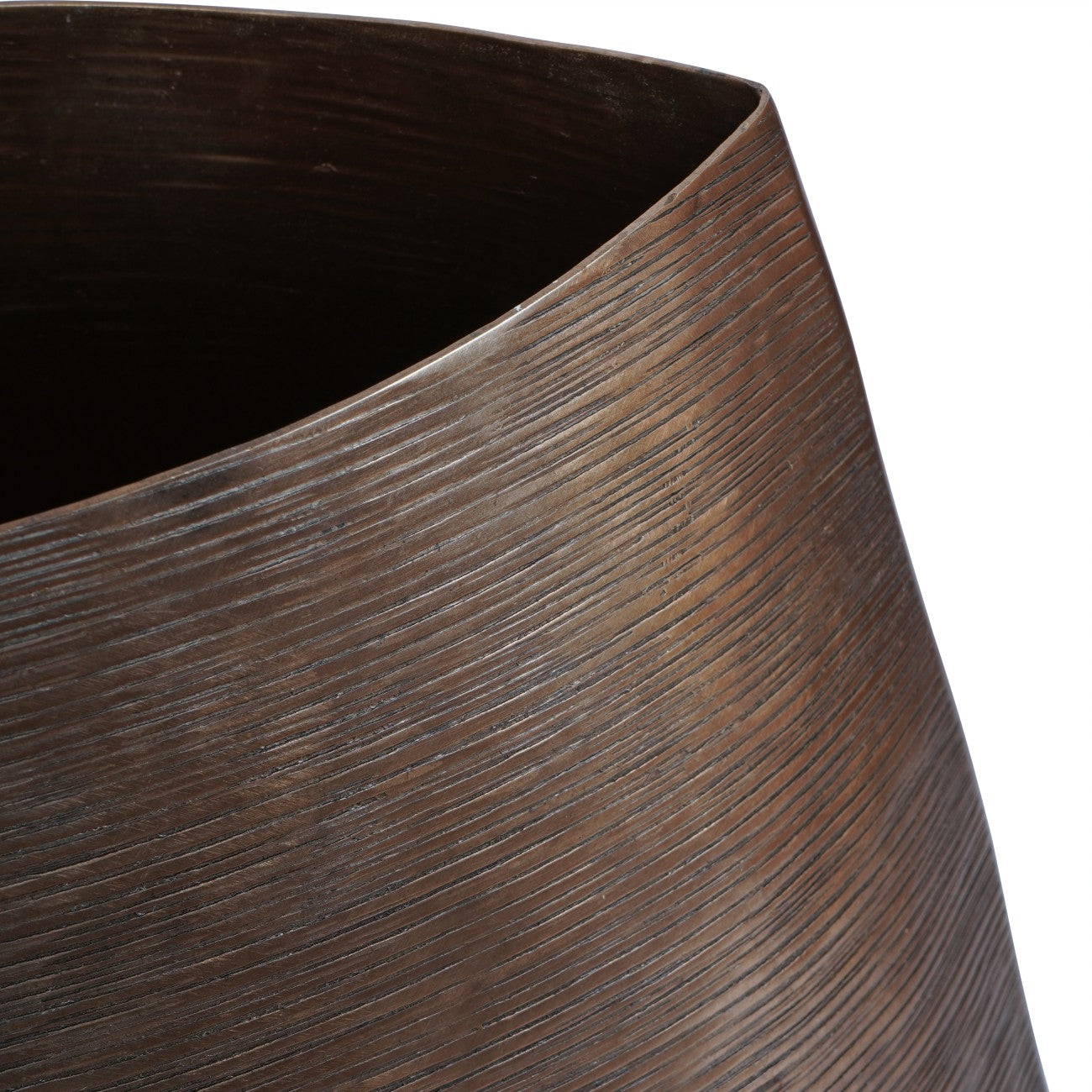 Southwold Textured Oval Antique Brass Vase 100cm