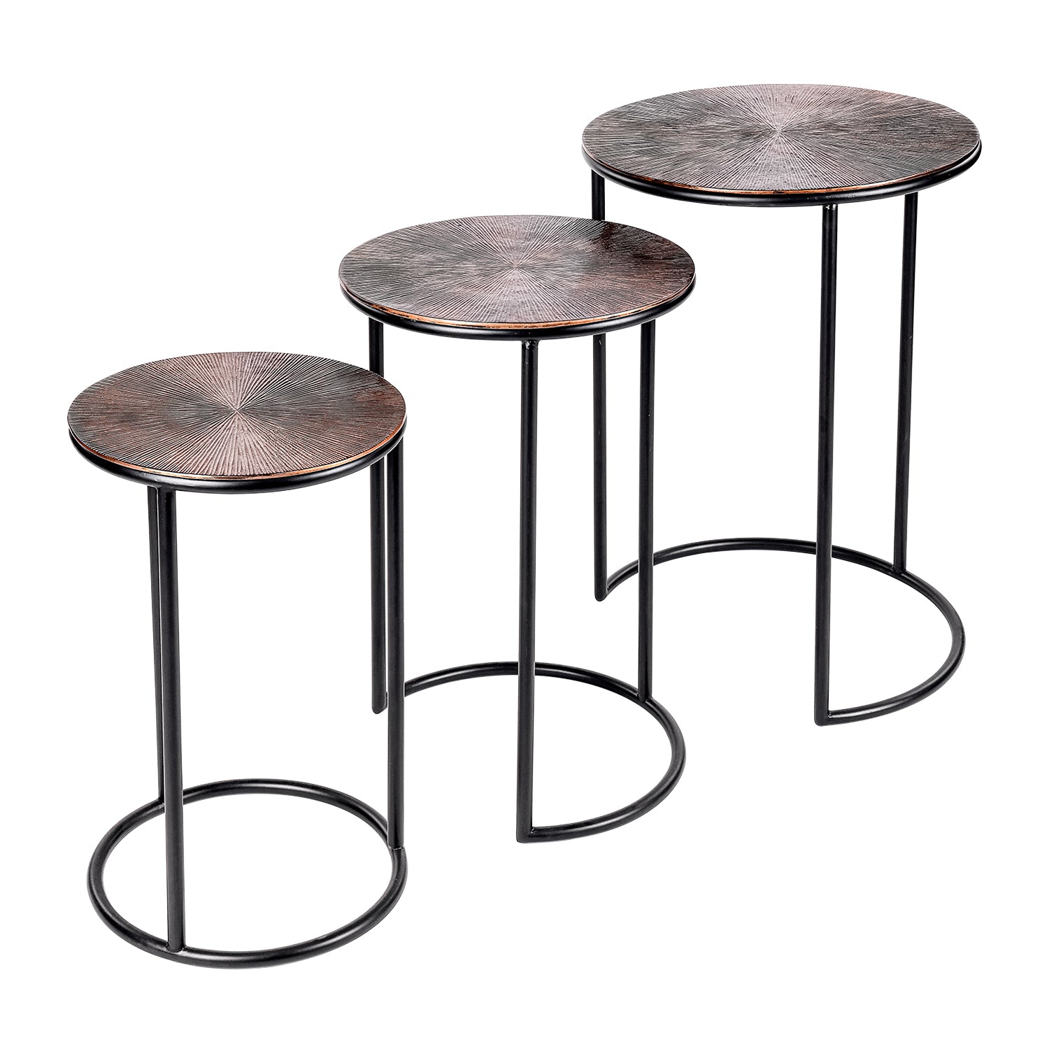 Laura Ashley Belvedere Pfauendruck-Set mit 2 Beistelltischen