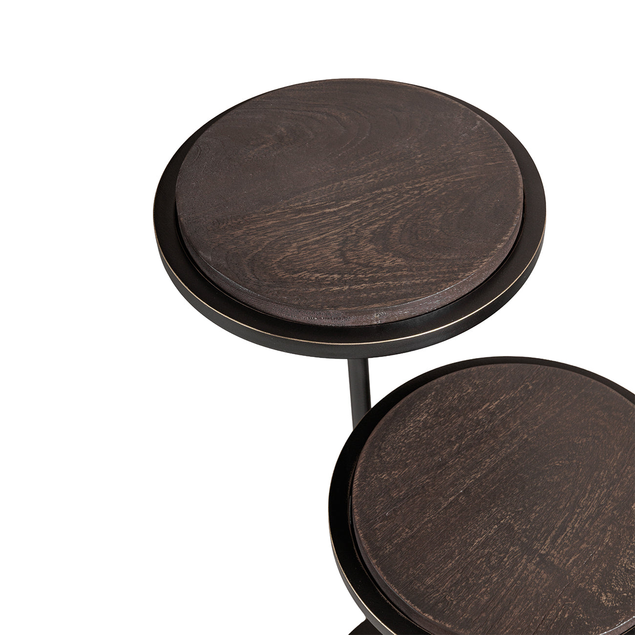 Ensemble de 2 tables d'appoint à plateau monochrome Swirl