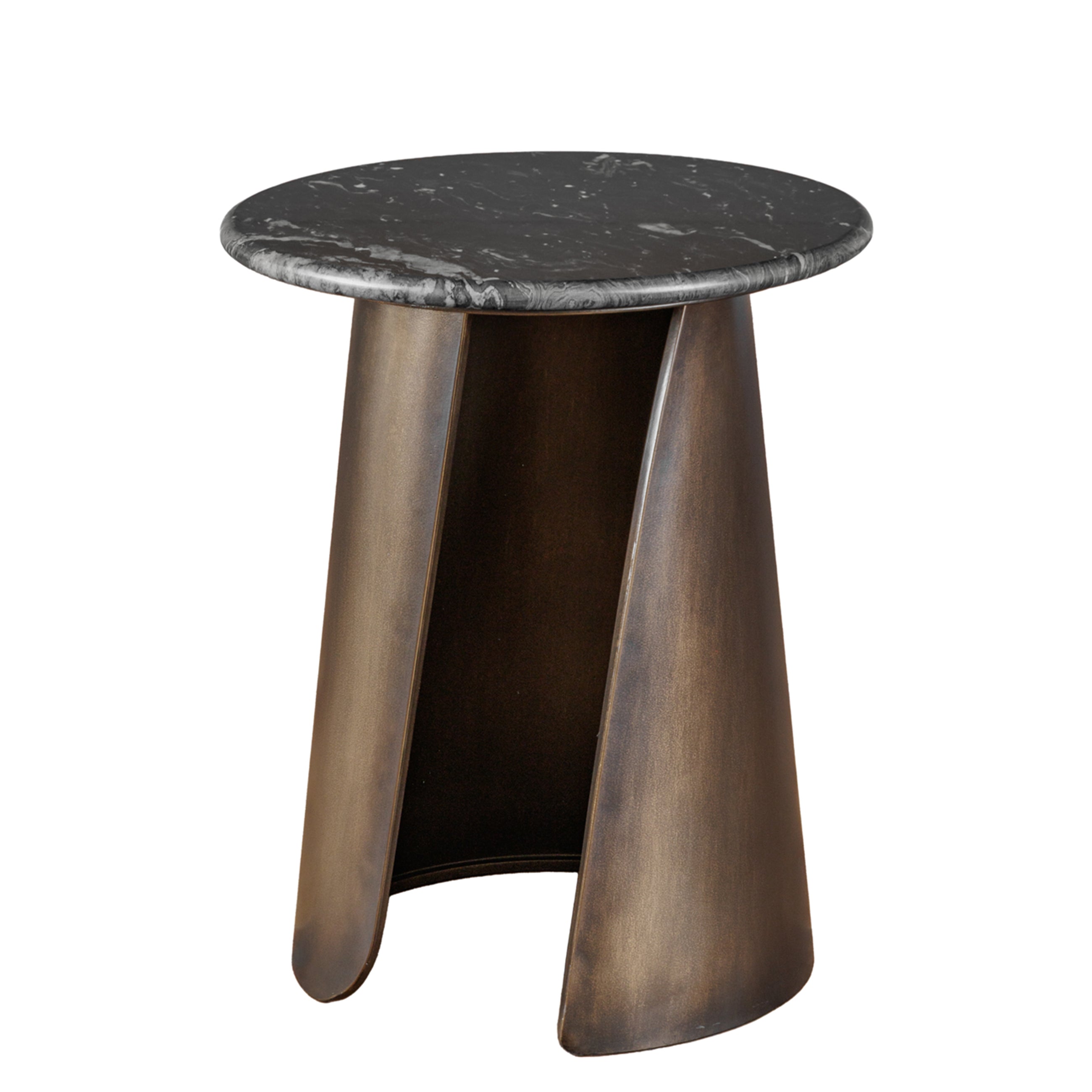 Ensemble de 2 tables d'appoint à plateau monochrome Swirl