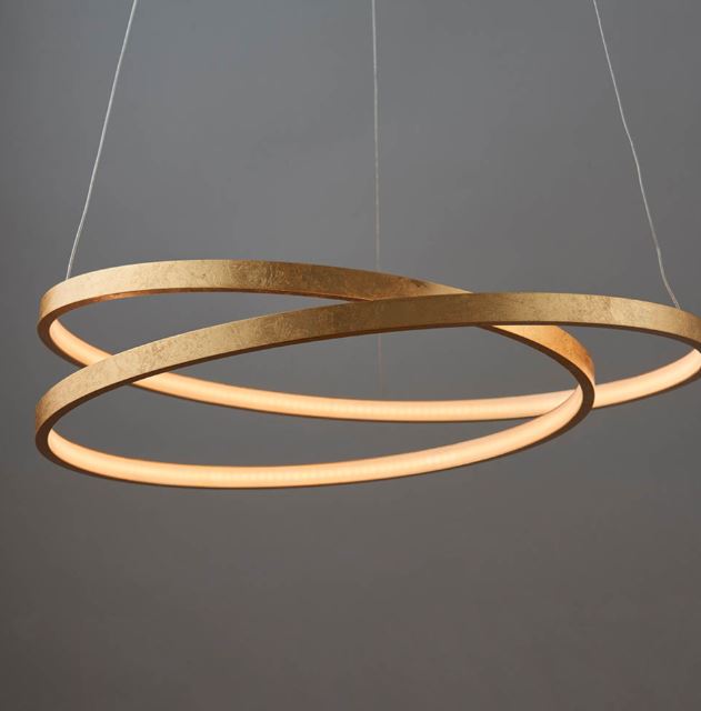 Opulent Gold Loop Ring Pendant