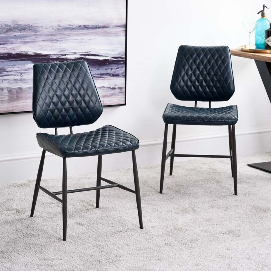 Dalton Dining Chair Dark Blue - Pair