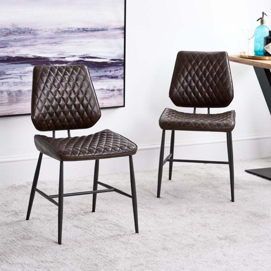 Dalton Dining Chair Dark Brown - Pair