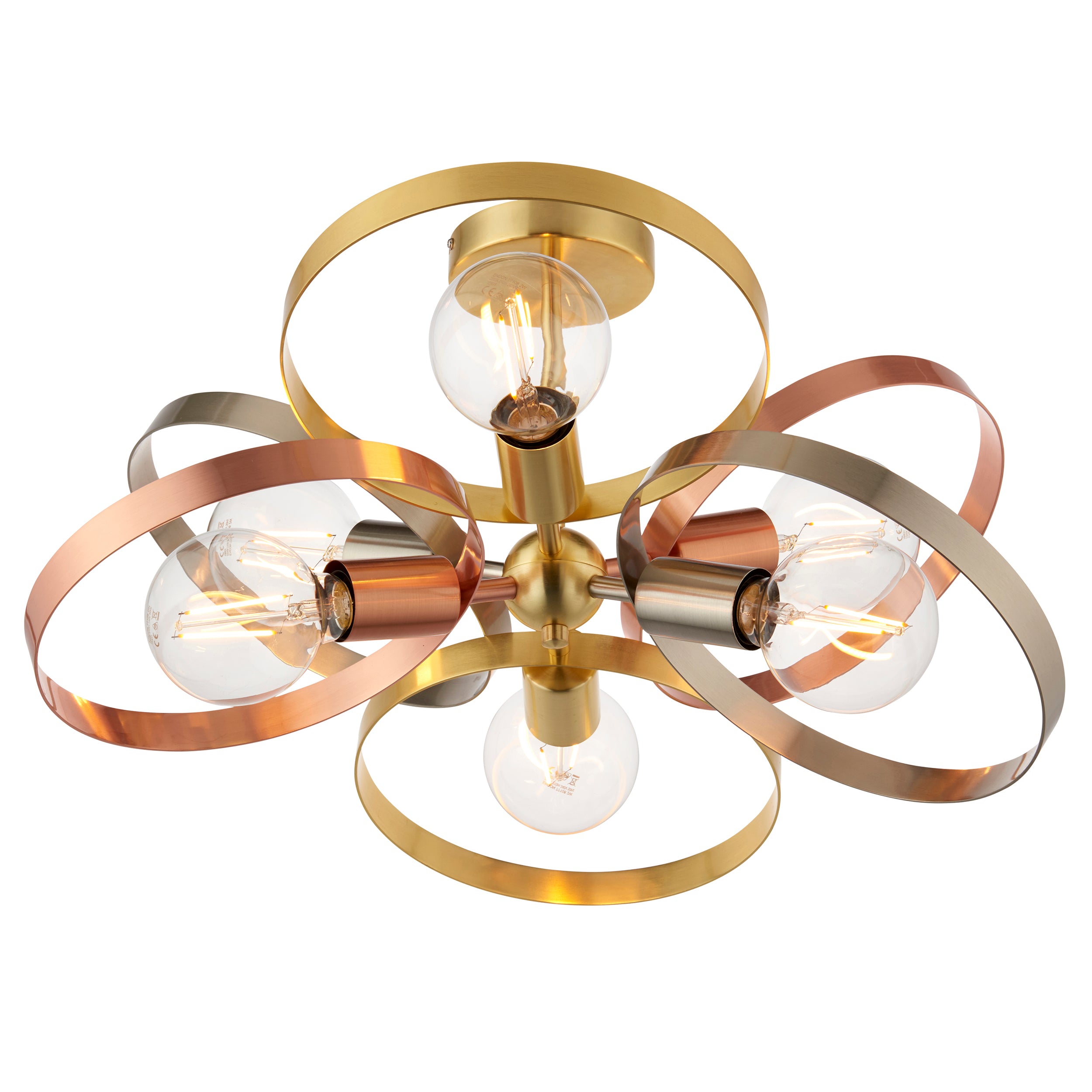 Hoop 6lt Semi-Flush Pendant
