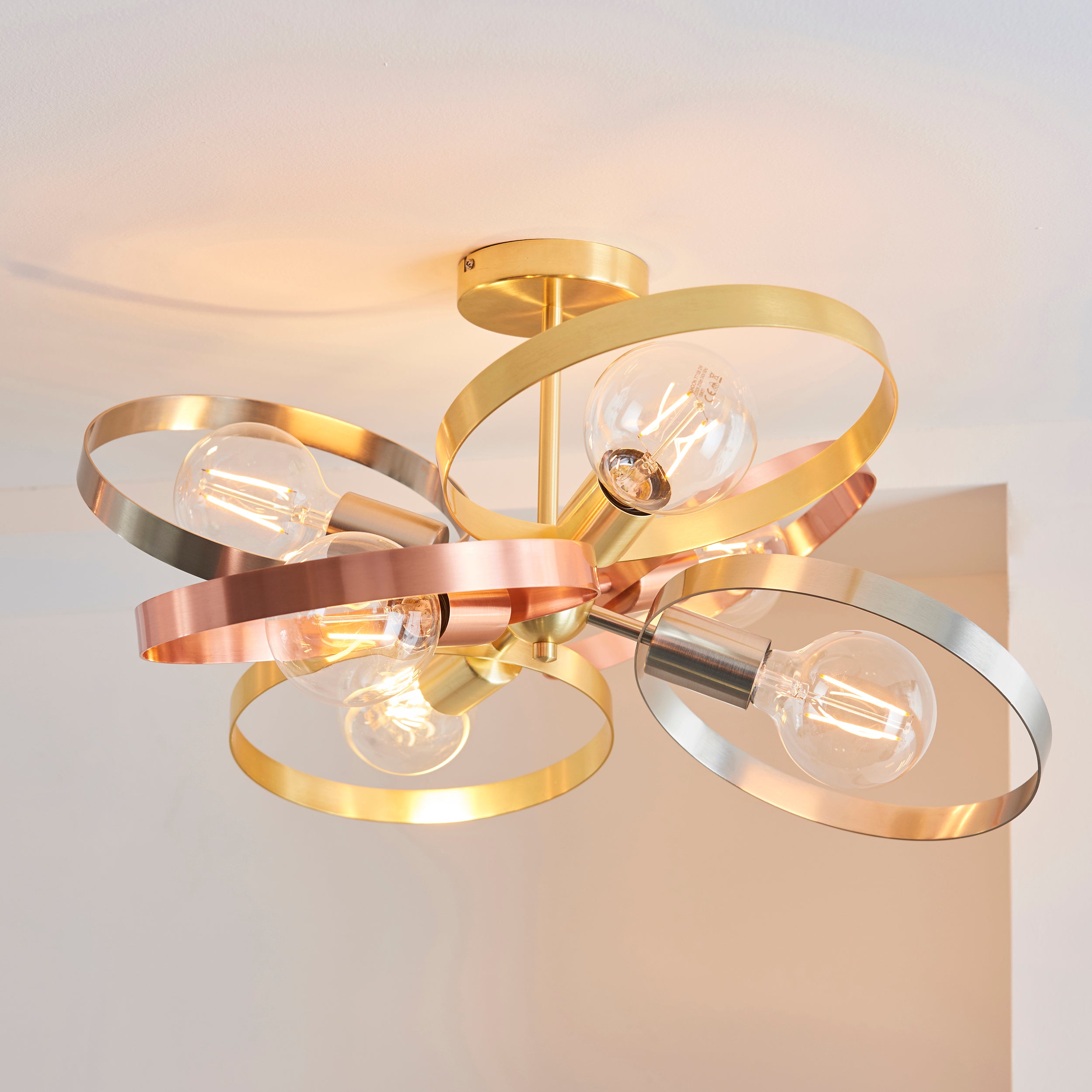 Hoop 6lt Semi-Flush Pendant
