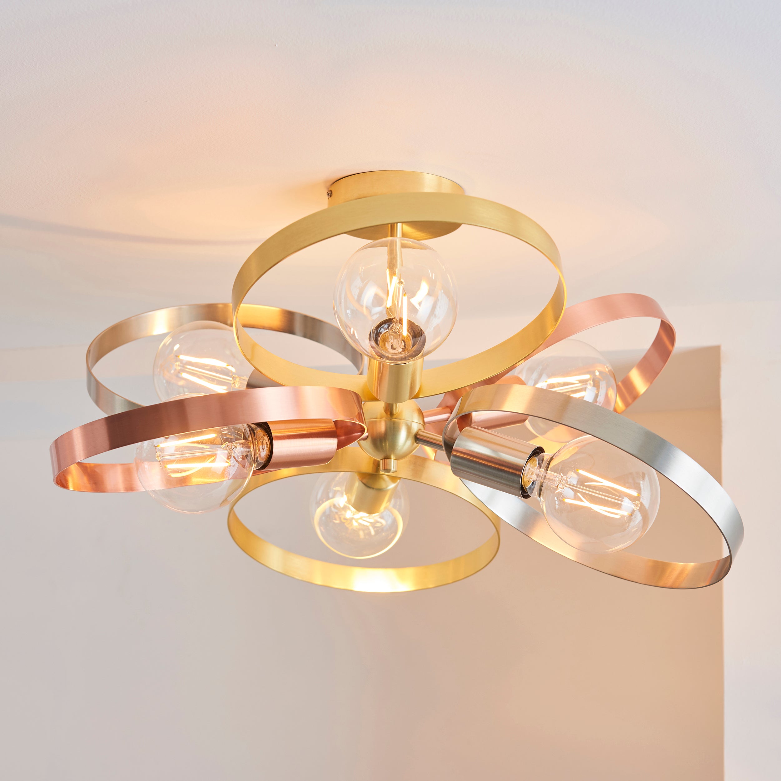 Hoop 6lt Semi-Flush Pendant