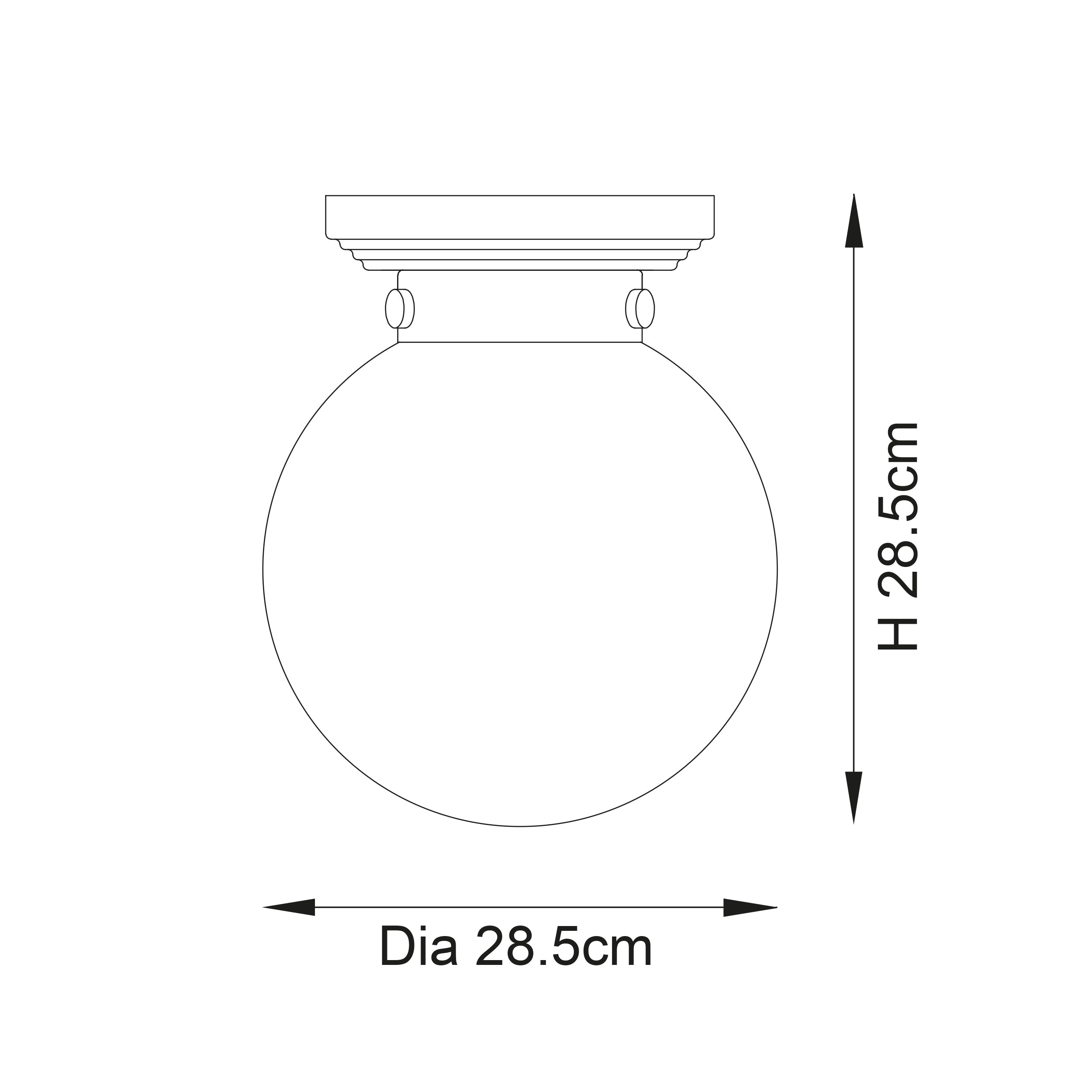 Chrome Flush Bathroom Light
