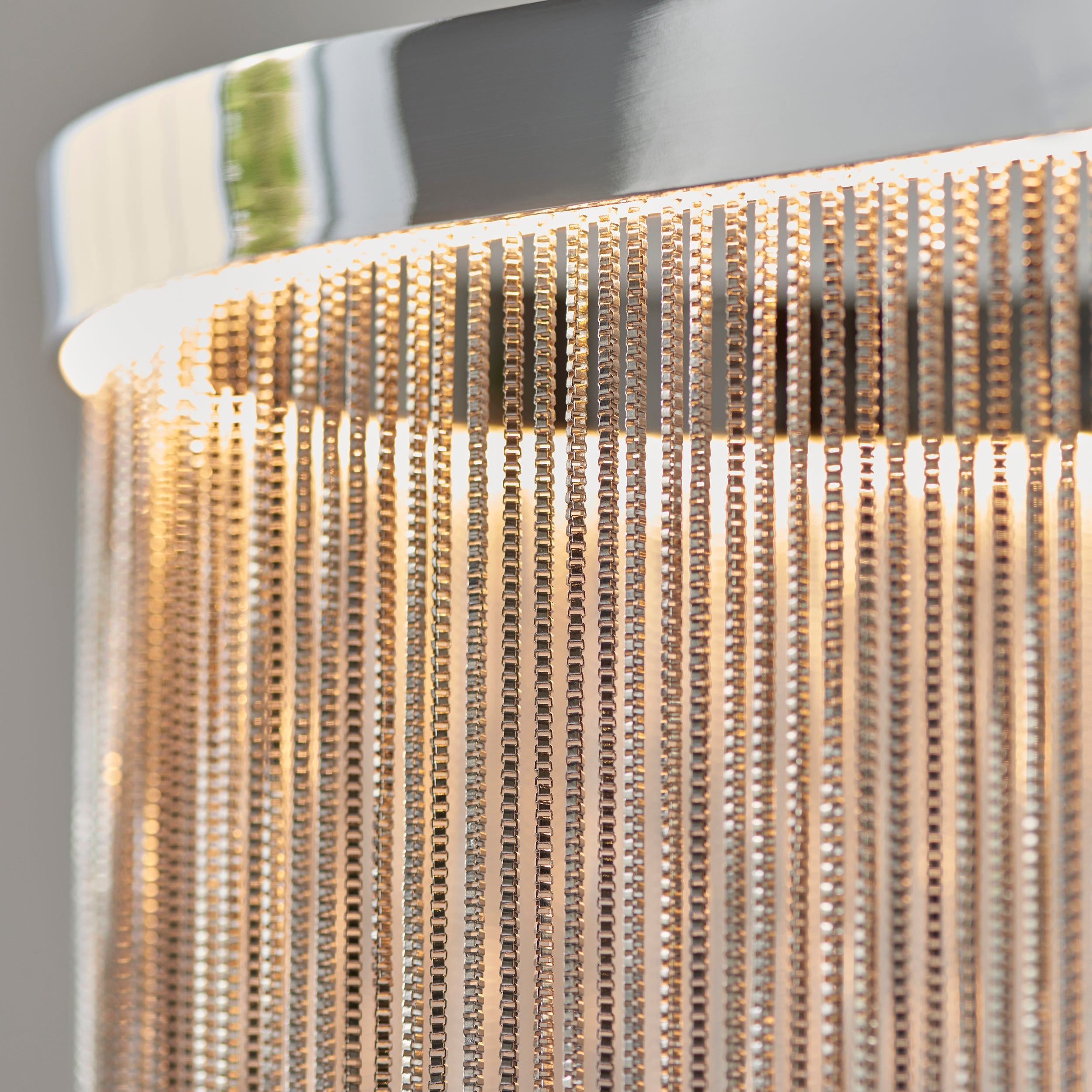 Waterfall Oval Chrome Pendant