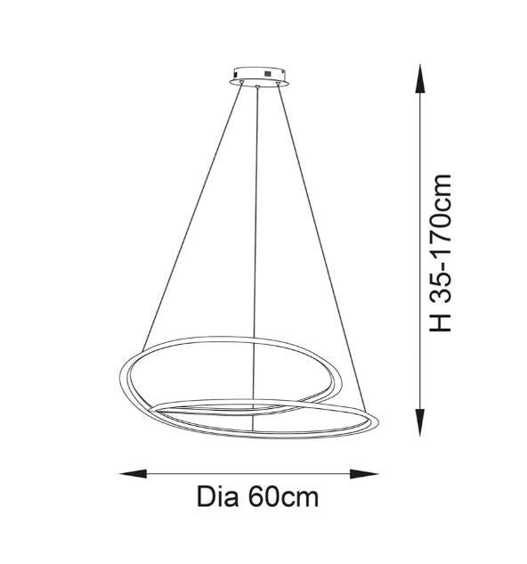 Staten Black Pendant