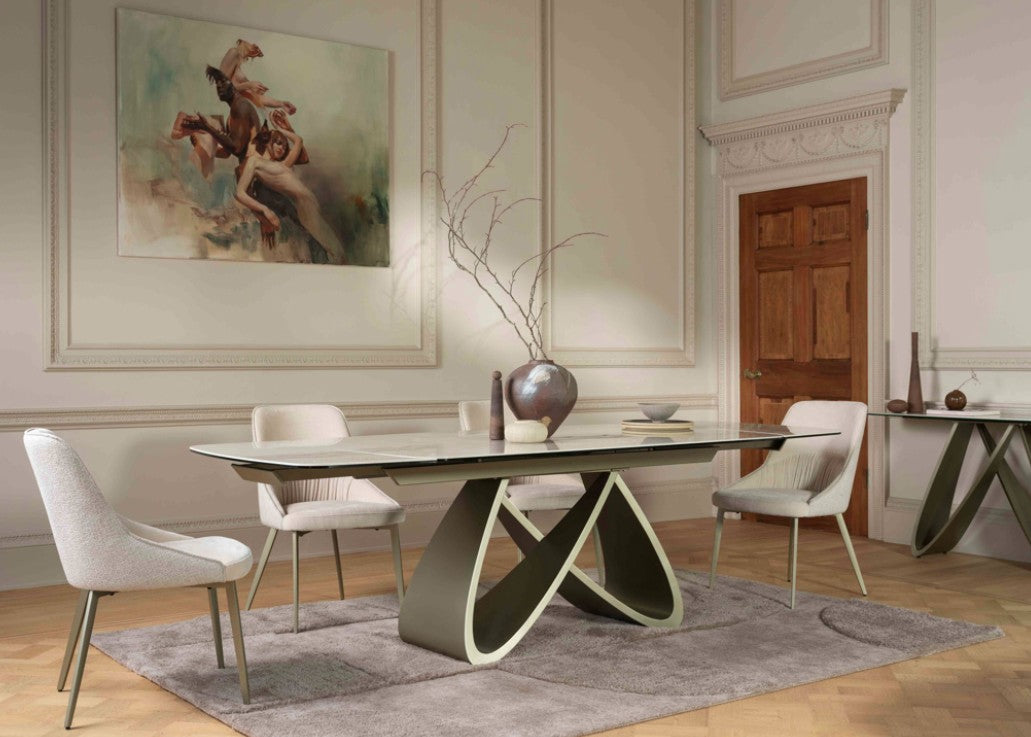 Metal base Extending Dining Table 180-240cm