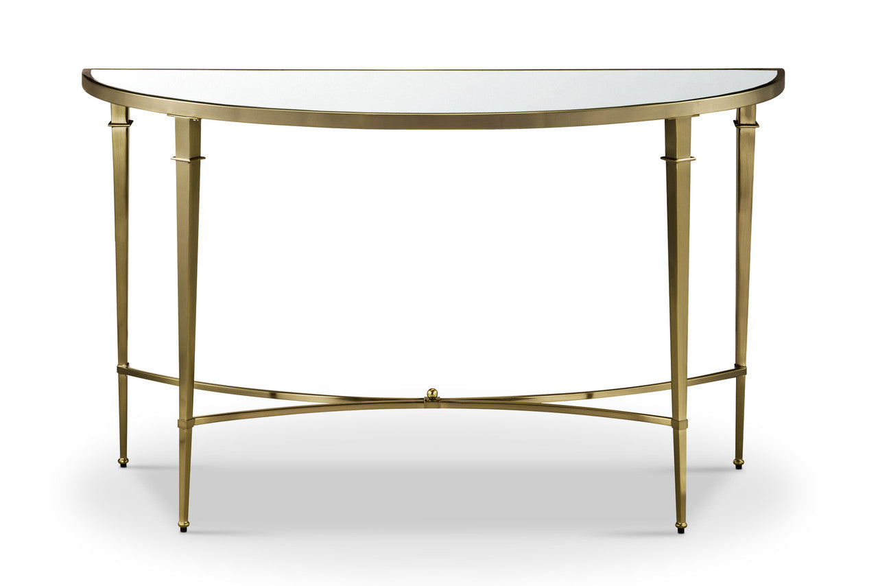 Gold Half Moon Console Table