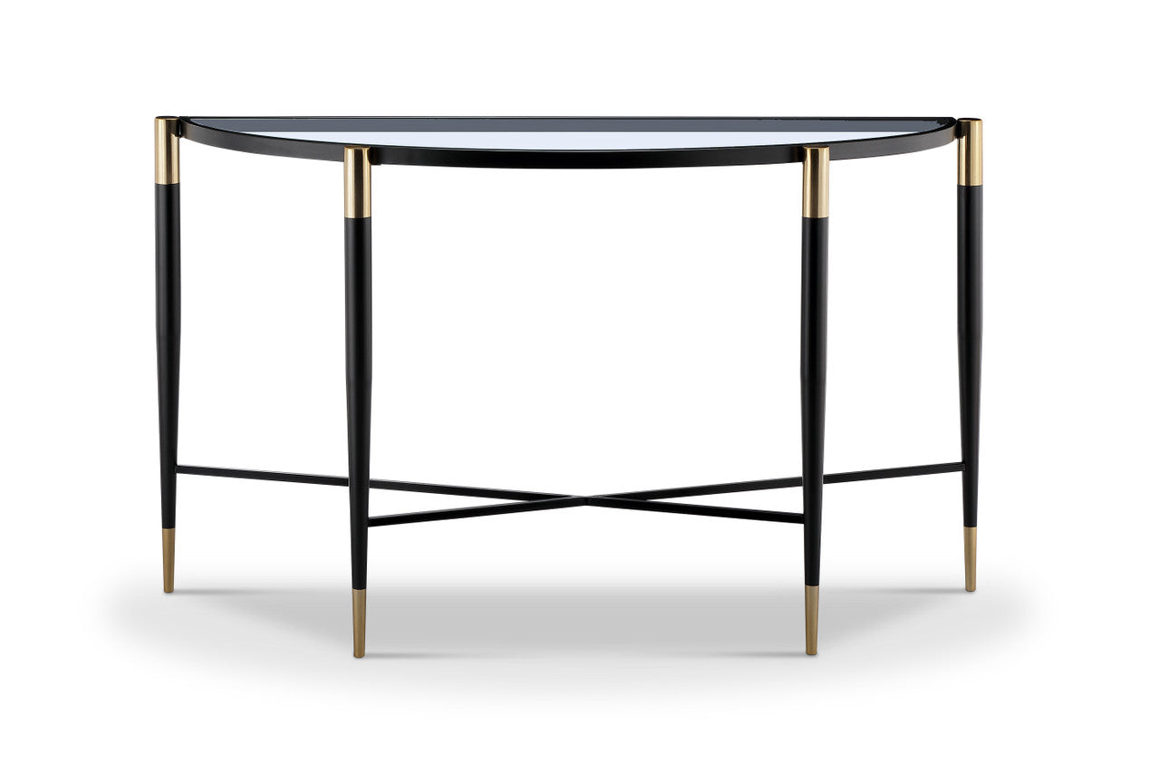 Black Half Moon Console Table