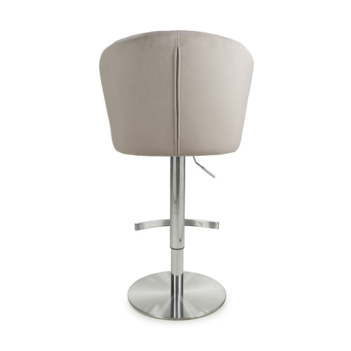 Alexa Brushed Velvet Mink Bar Stool - Pair