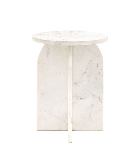 White Marble Side Table