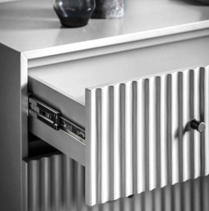 Milan White Wood 3 Drawer Chest