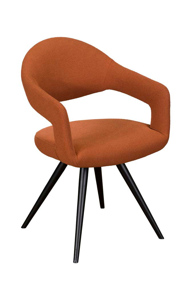 Jasmine Armchair Orange Boucle