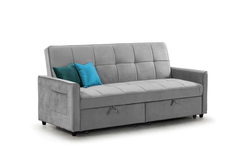 Enna Sofabed Plush 3 Seater Grey