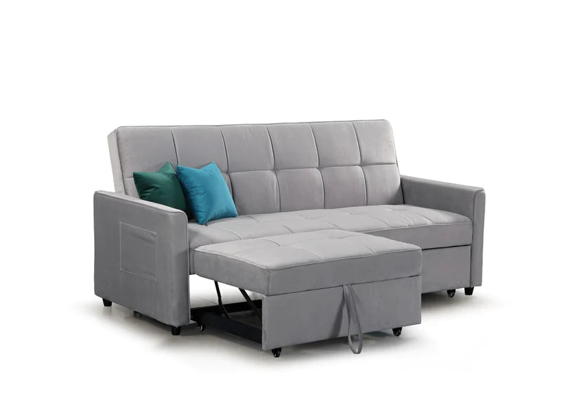 Enna Sofabed Plush 3 Seater Grey