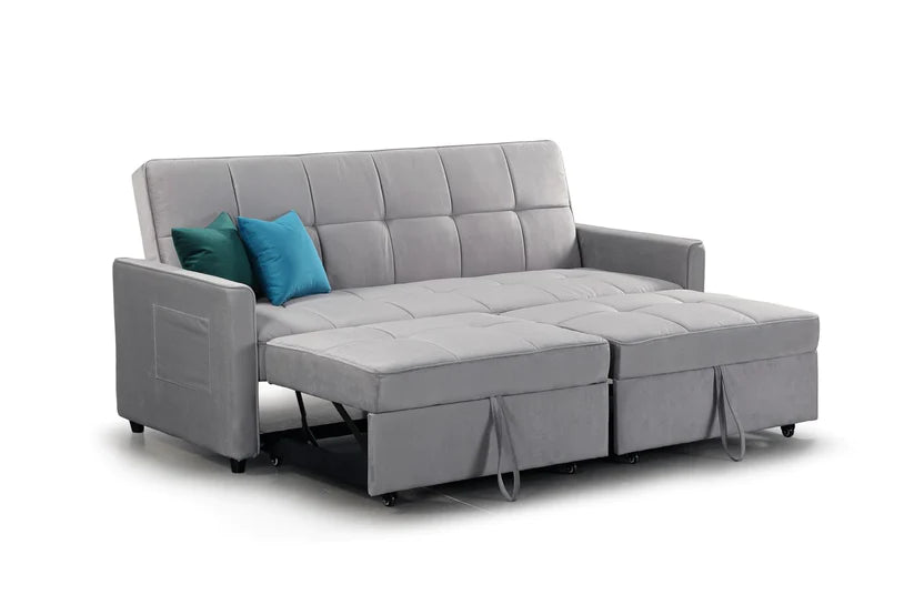 Enna Sofabed Plush 3 Seater Grey