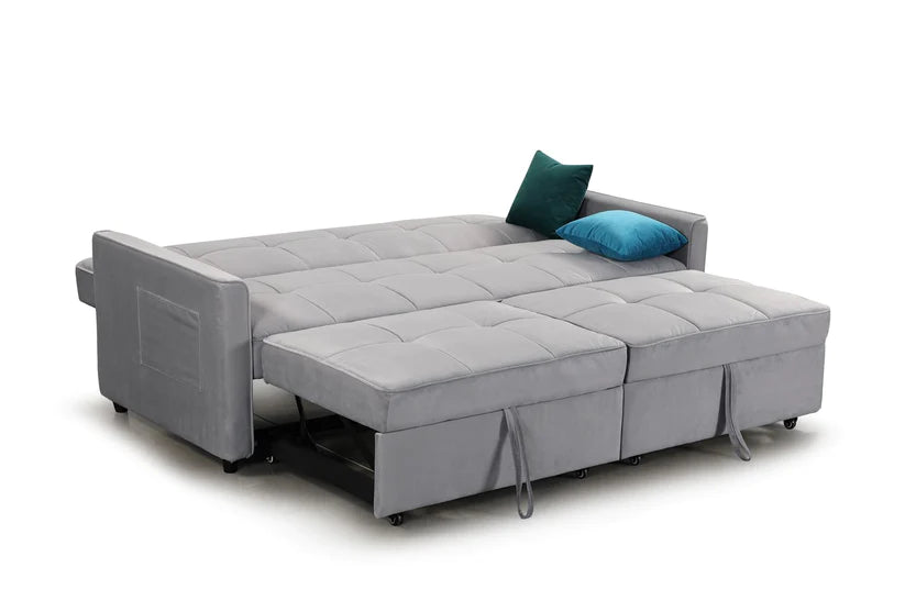 Enna Sofabed Plush 3 Seater Grey
