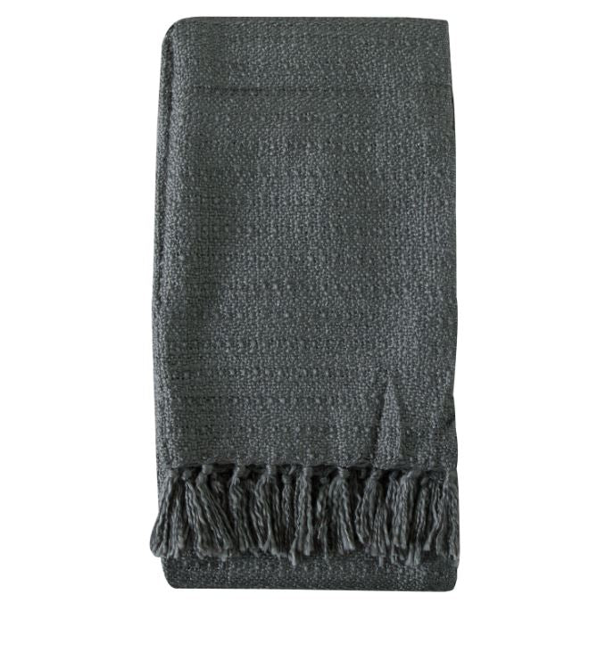 Acrylic Textured Throw Grey