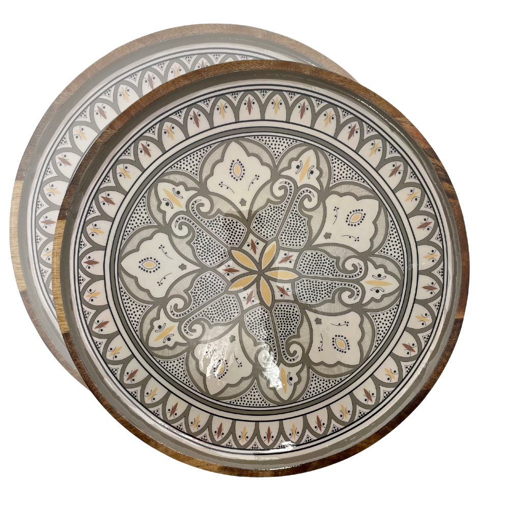Moroccan Ornament Mango Wood Tray