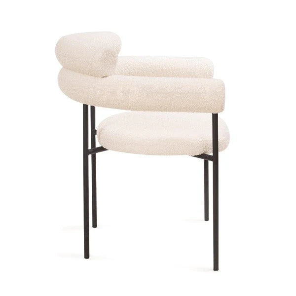 Alita Dining Chair - Chex Polar Bouclé